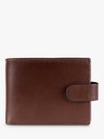 John Lewis Vegetable Tanned Leather Card Coin Flip Wallet, Brown