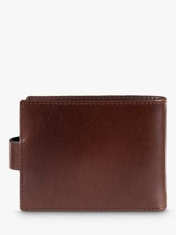 John Lewis Vegetable Tanned Leather Card Coin Flip Wallet - view 2, Brown