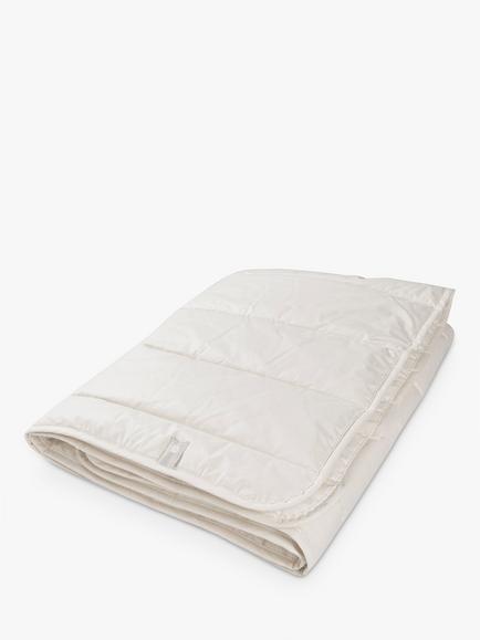 The Little Green Sheep Organic Wool Cotbed Duvet, 120 x 140cm, White