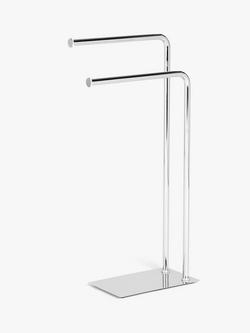 John Lewis Lux 2 Tier Towel Stand, Small, Silver