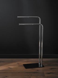 John Lewis Lux 2 Tier Towel Stand, Small - view 2, Silver