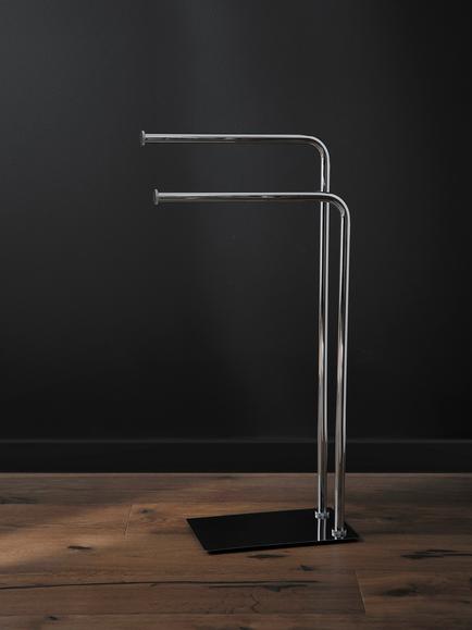John Lewis Lux 2 Tier Towel Stand, Small - view 2, Silver