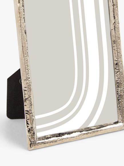 John Lewis Wavy Slim Edge Photo Frame - view 2, Silver