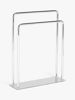 John Lewis Lux 2 Tier Towel Stand, Large, Silver