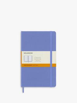 Moleskine Large Hard Cover Ruled Notebook, Hydrangea Blue