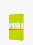 Moleskine Large Hard Cover Ruled Notebook, Lemon Green