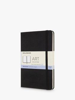 Moleskine Medium Art Sketchbook, Black, Black