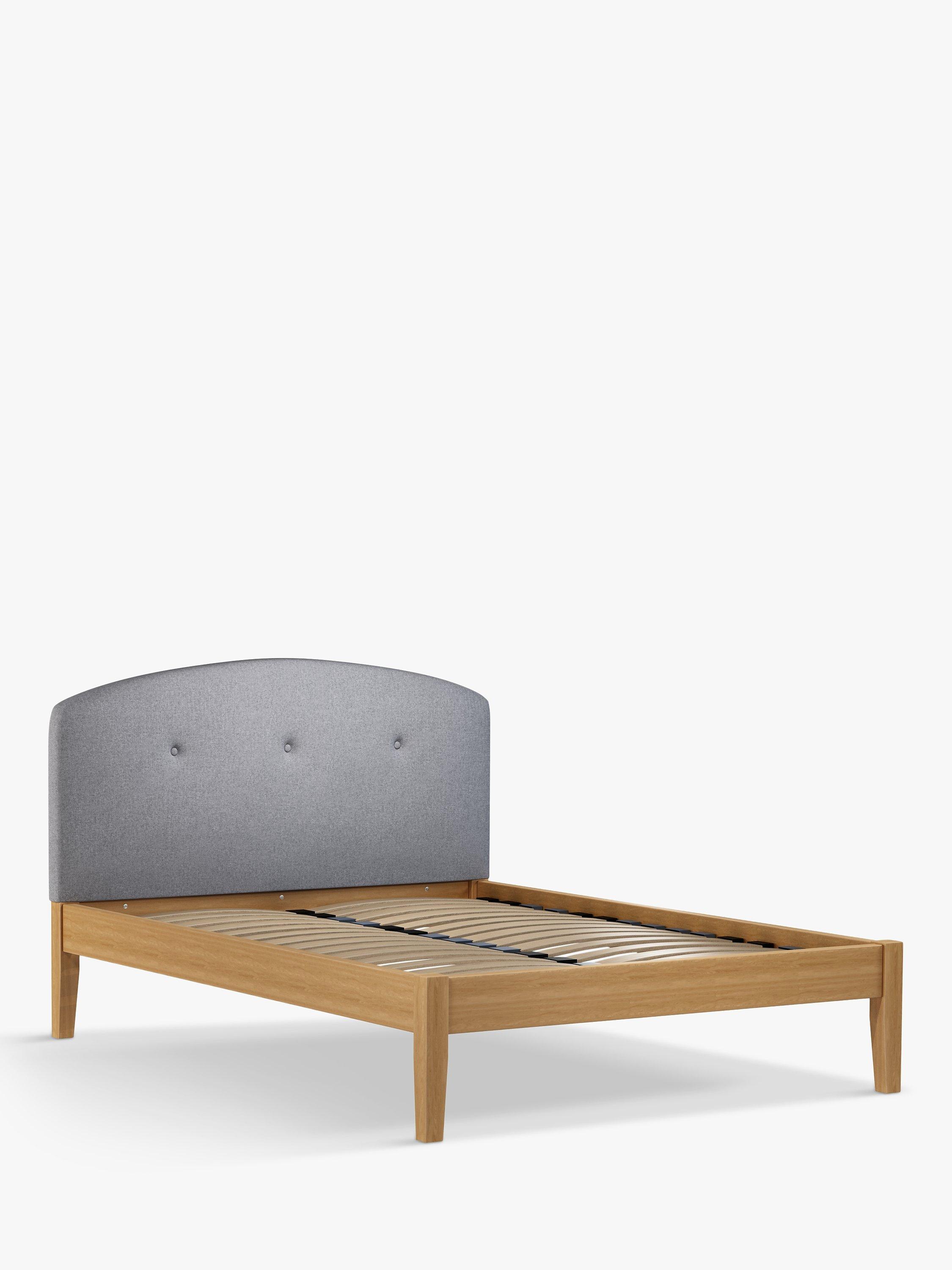 John Lewis Grace Kitami Bed Frame, Double, Brushed Tweed Grey