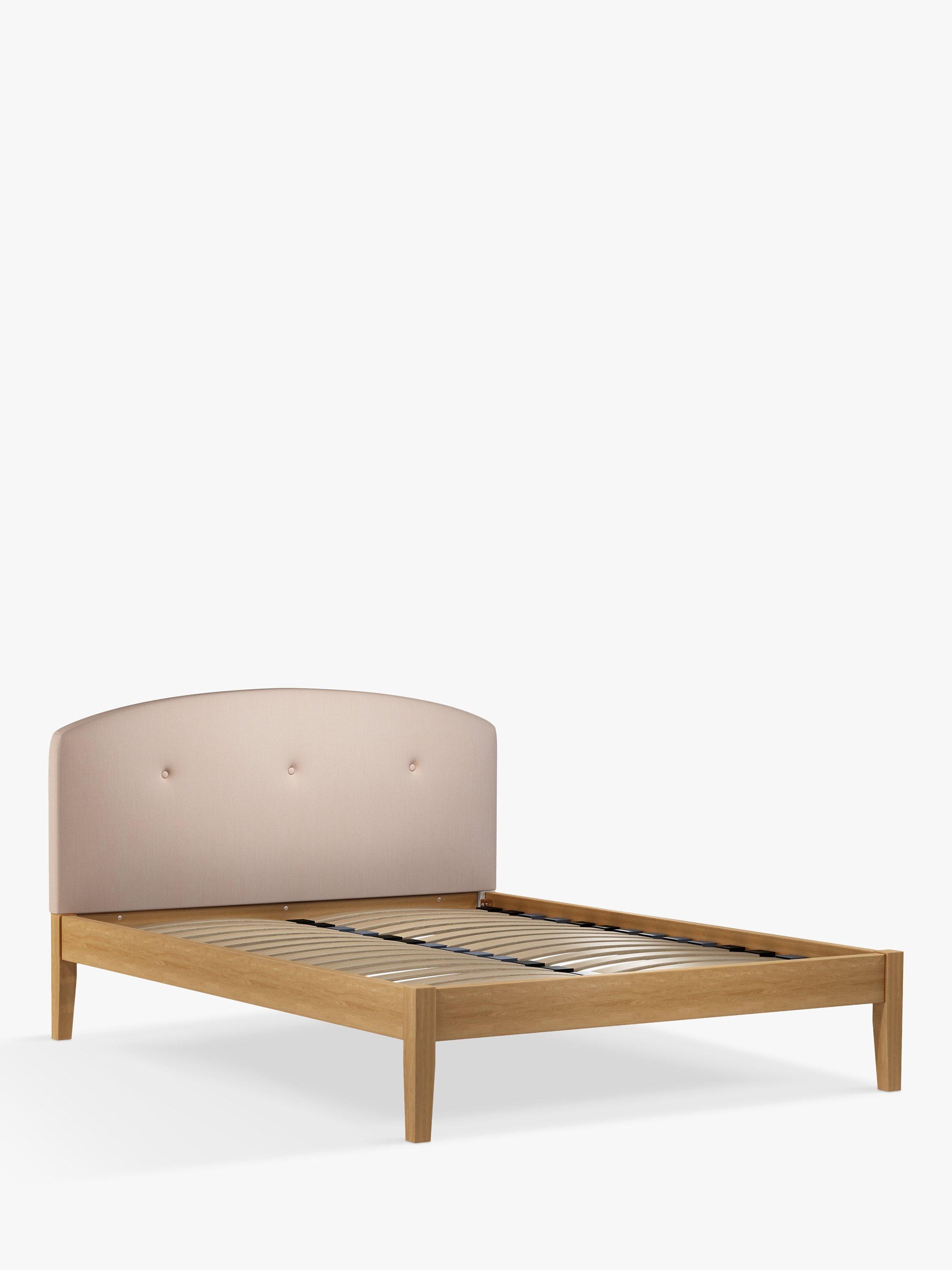 John Lewis Grace Kitami Bed Frame, King Size, Cotton Effect Pink