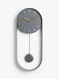 John Lewis Pendulum Metal Analogue Wall Clock, 50cm