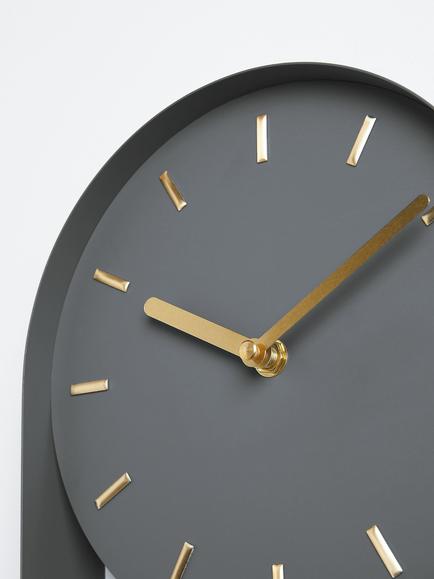 John Lewis Pendulum Metal Analogue Wall Clock, 50cm - view 2, Grey