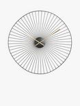 John Lewis Organic Shape Metal Analogue Wall Clock, 60cm, Black