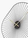 John Lewis Organic Shape Metal Analogue Wall Clock, 60cm, Black