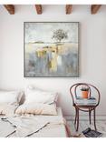 John Lewis 'Abstract Tree' Hand Painted Framed Canvas, 70 x 70cm, Gold