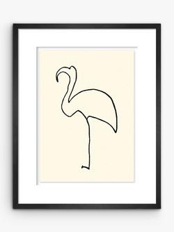 John Lewis Pablo Picasso Le Flamand Rose 'Flamingo' Framed Print & Mount, 47 x 37cm, White, White