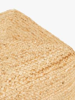 John Lewis Square Jute Pouffe, Natural - view 2, Natural