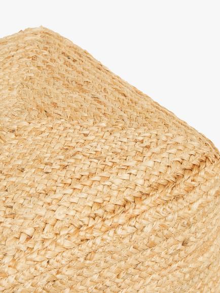 John Lewis Square Jute Pouffe, Natural - view 2, Natural