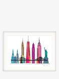 John Lewis Ilona Drew New York Skyline Framed Print & Mount, 83.5 x 63.5cm