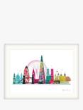 John Lewis Ilona Drew 'London Skyline' Framed Print & Mount, 63.5 x 83.5cm