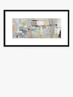 John Lewis Natasha Barnes Pastels Styrene Lines Abstract Framed Print & Mount, 64.5 x 114.5cm, Multi, Multi