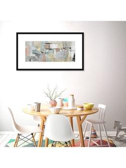 John Lewis Natasha Barnes Pastels Styrene Lines Abstract Framed Print & Mount, 64.5 x 114.5cm, Multi - view 2, Multi