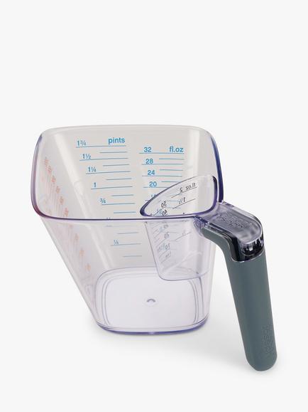 Joseph Joseph Align Measuring Jugs, 1L, Set of 2, Clear
