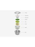 Joseph Joseph Multi-Prep Salad Spinner & Preparation Set, 4 Piece, Clear/Green