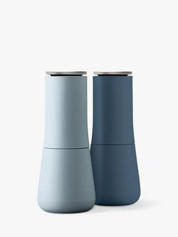 Joseph Joseph Editions Milltop No Spill Salt & Pepper Mills, Set of 2, Blue - view 2, Blue
