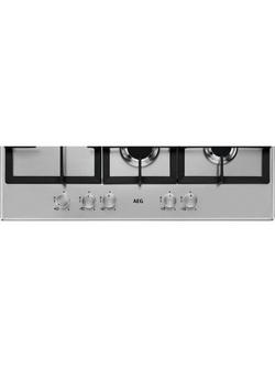 AEG HGB75500SM 74.5cm Speed Burner Gas Hob, Stainless Steel - view 2, Stainless Steel