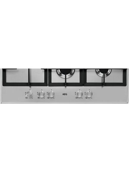 AEG HGB75500SM 74.5cm Speed Burner Gas Hob, Stainless Steel - view 2, Stainless Steel
