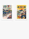 John Lewis Neil Stevens 'Tour de France Cycling' Unframed Prints & Mounts, Set of 2, 40 x 30cm, Yellow/Multi