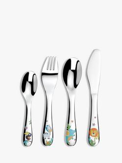 Arthur Price Jungle Children's Cutlery Set, Silver