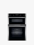 Neff N50 U2ACM7HH0B Built In Electric Self Cleaning Double Oven, Stainless Steel