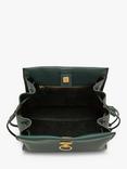 Mulberry Small Iris Heavy Grain & Silky Calf's Leather Shoulder Bag, Mulberry Green/Chalk