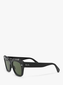 Ray-Ban RB2186 Unisex Polarised Square Sunglasses, Black - view 2, Black