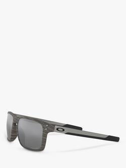 Oakley OO9384 Men's Holbrook Prizm Rectangular Sunglasses, Woodgrain/Grey - view 2, Woodgrain/Grey