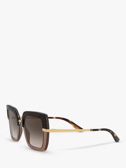 Dolce & Gabbana DG4373 Women's Square Sunglasses - view 2, Tortoiseshell/Brown