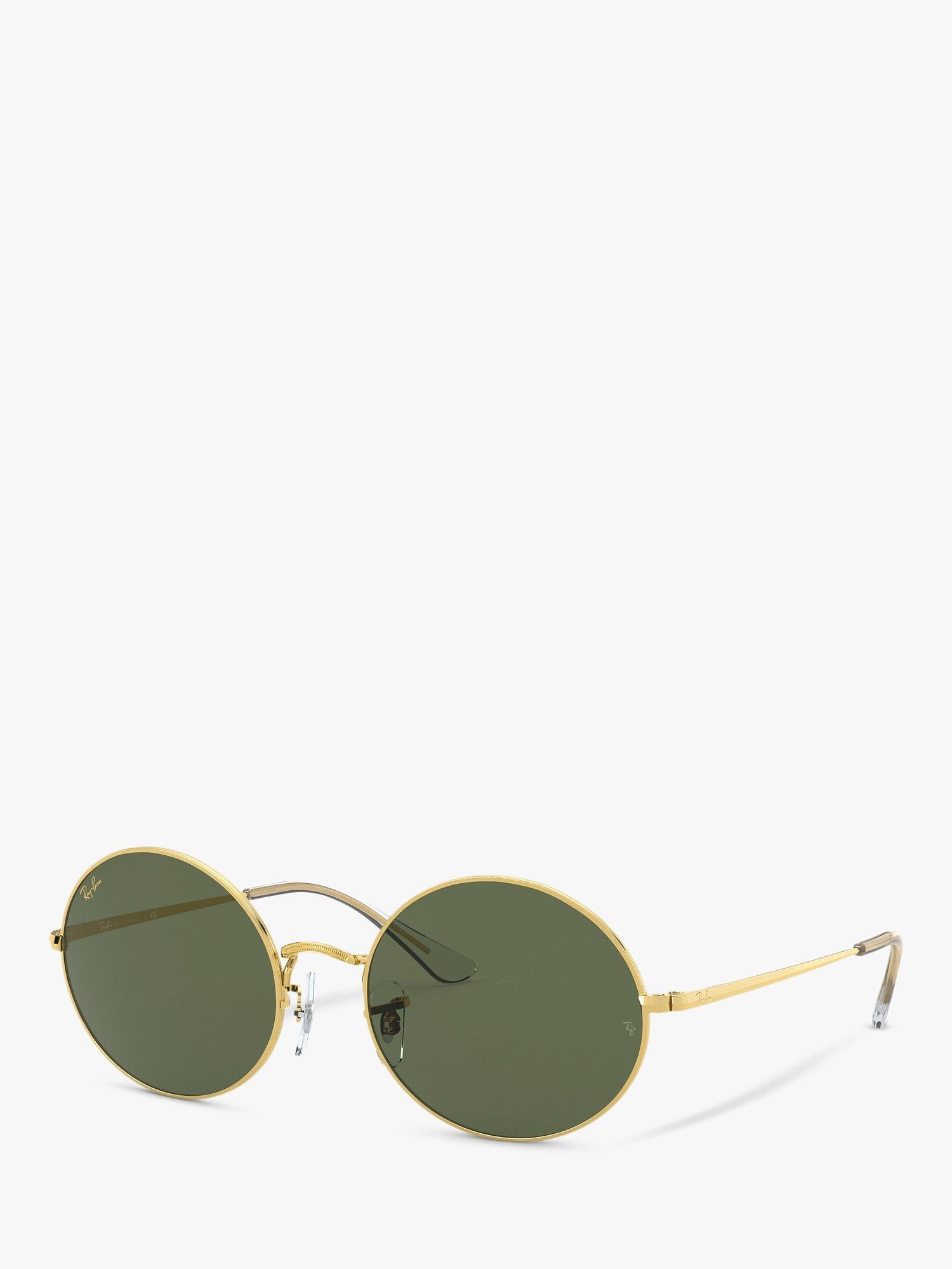 Ray-Ban RB1970 Unisex Oval Sunglasses, Legend Gold/Green