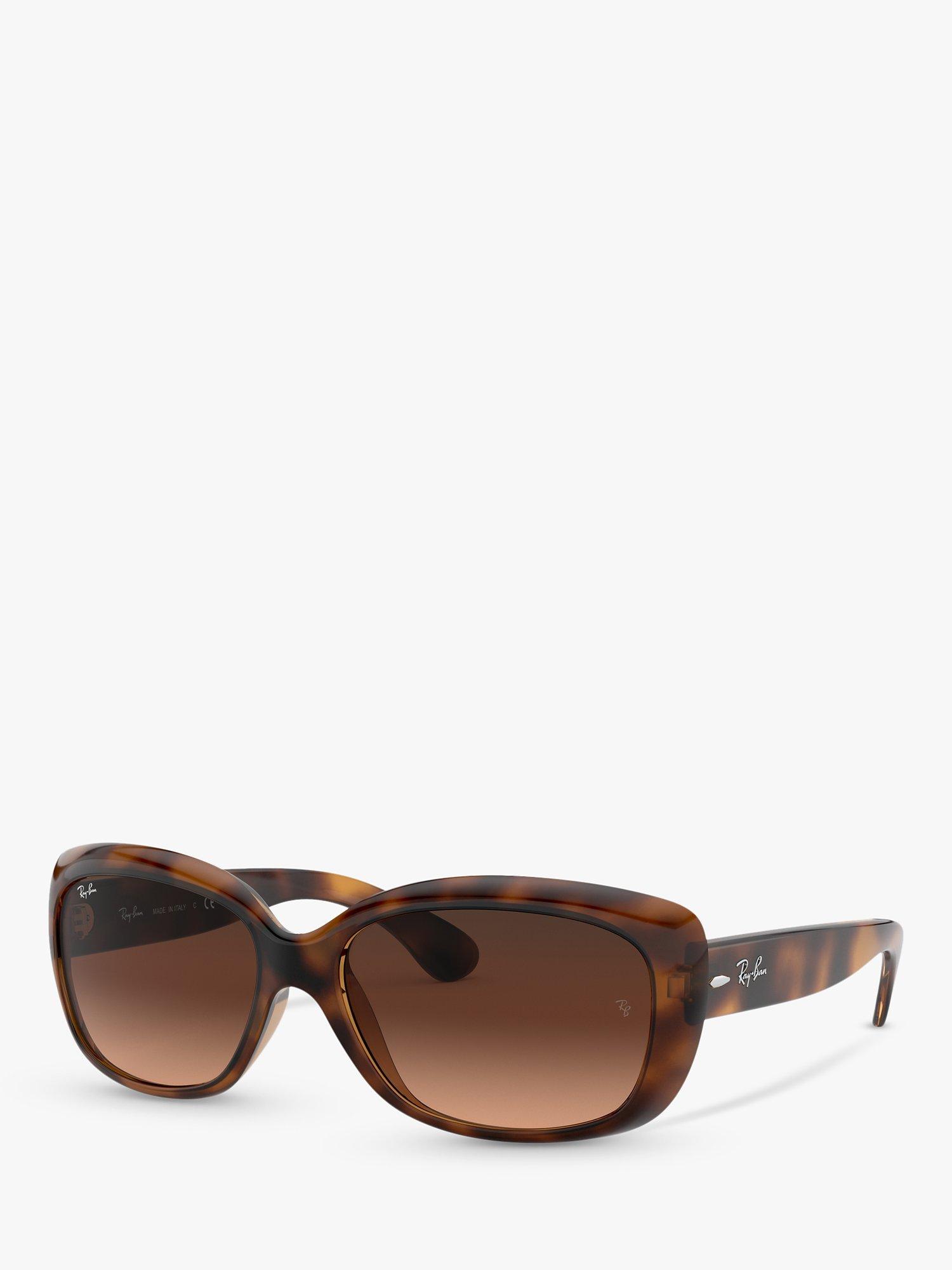 Ray-Ban RB4101 Women's Jackie Ohh Rectangular Sunglasses, Havana