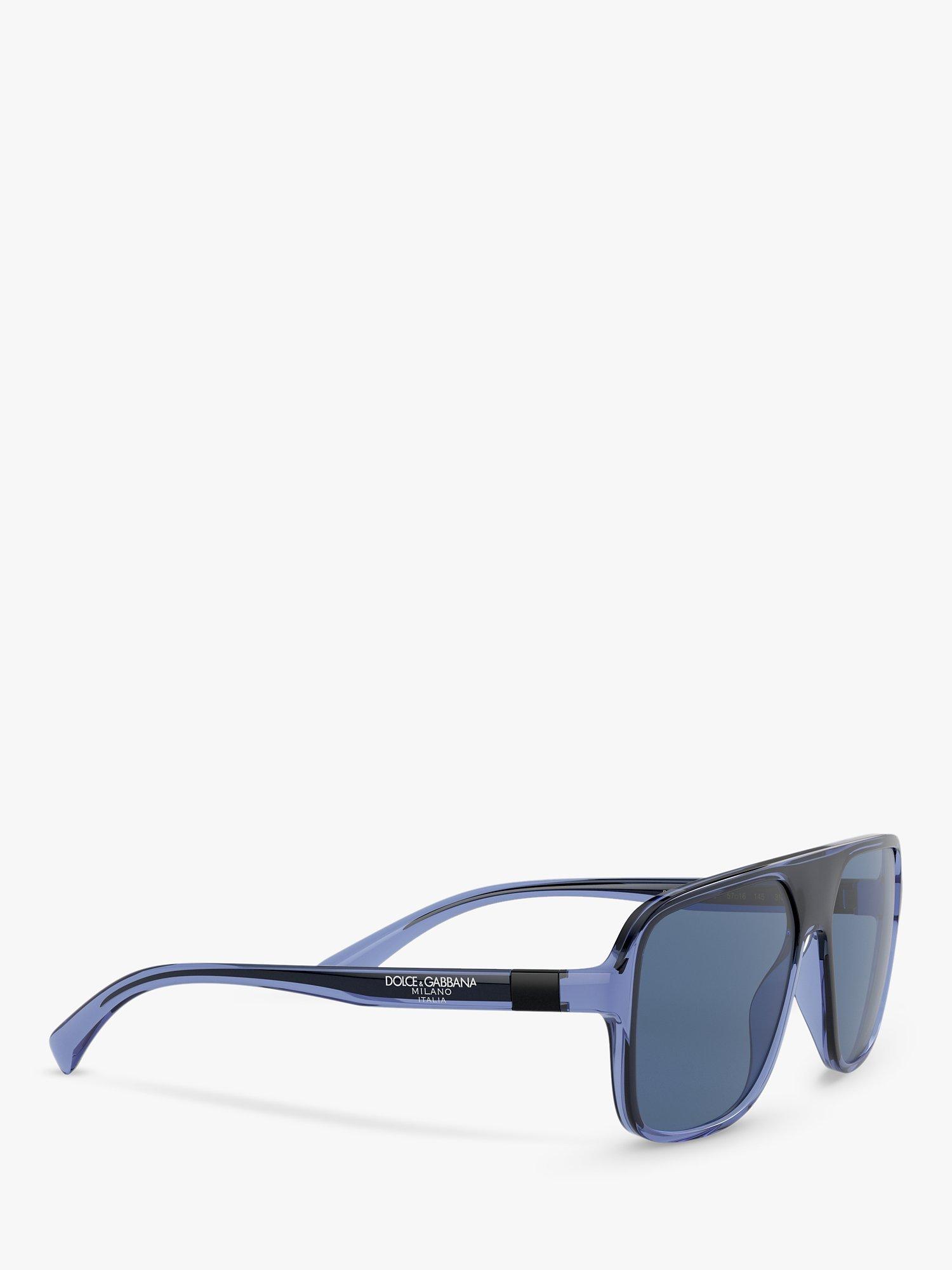Product image 11 of 11, which shows Dolce & Gabbana DG6134 Men's Square Sunglasses, Blue/Black
