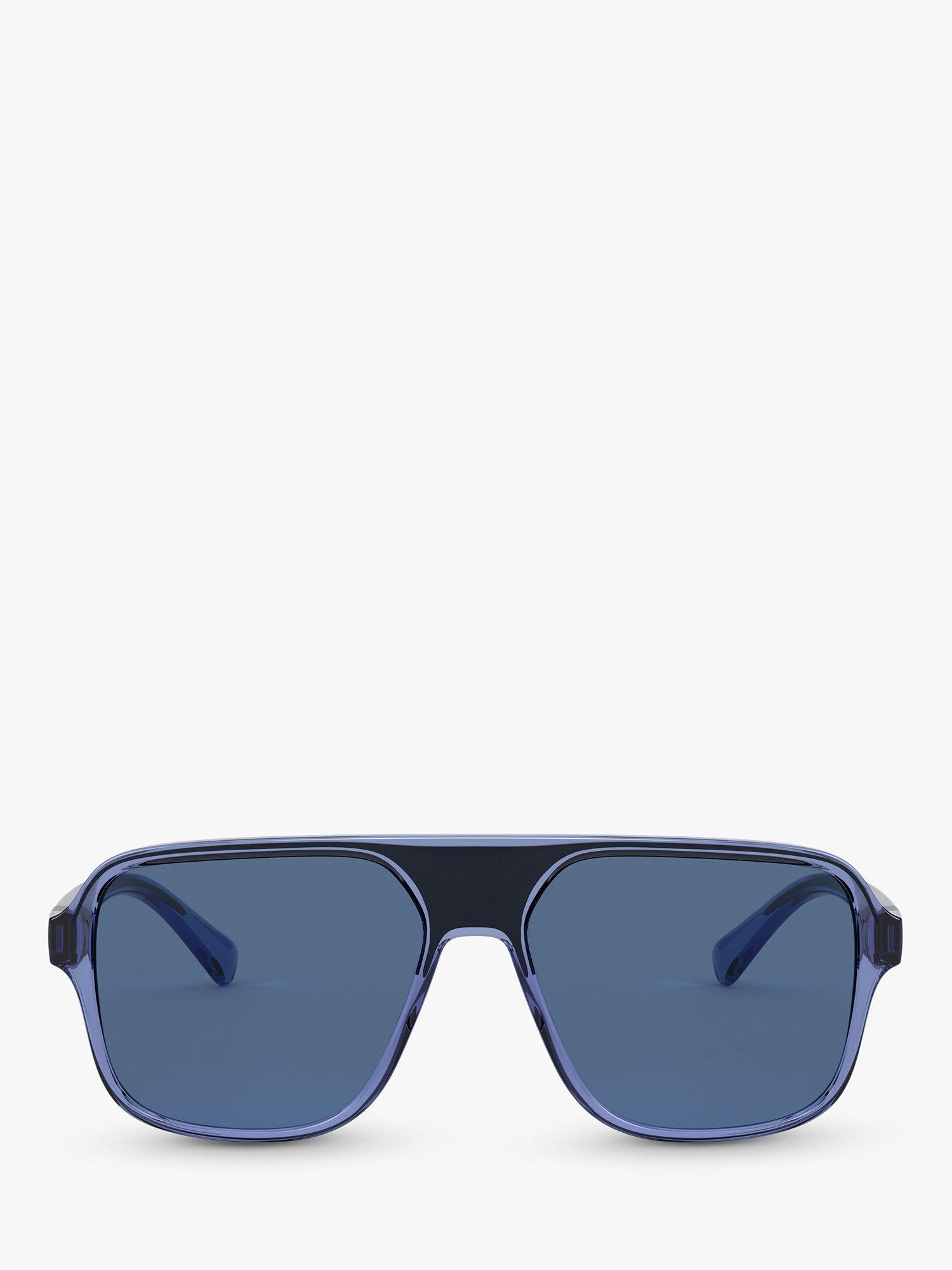 Product image 3 of 11, which shows Dolce & Gabbana DG6134 Men's Square Sunglasses, Blue/Black