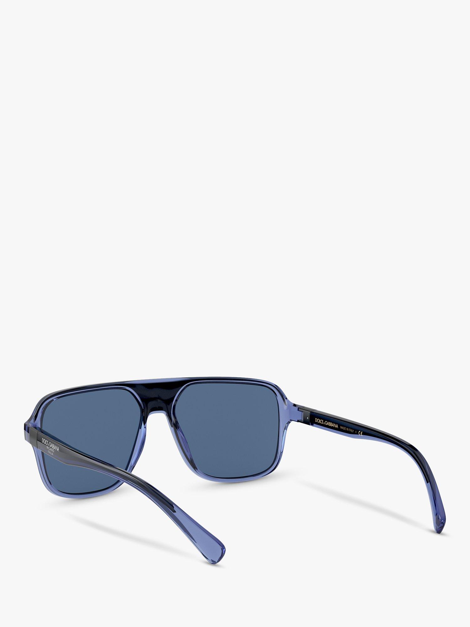 Product image 6 of 11, which shows Dolce & Gabbana DG6134 Men's Square Sunglasses, Blue/Black