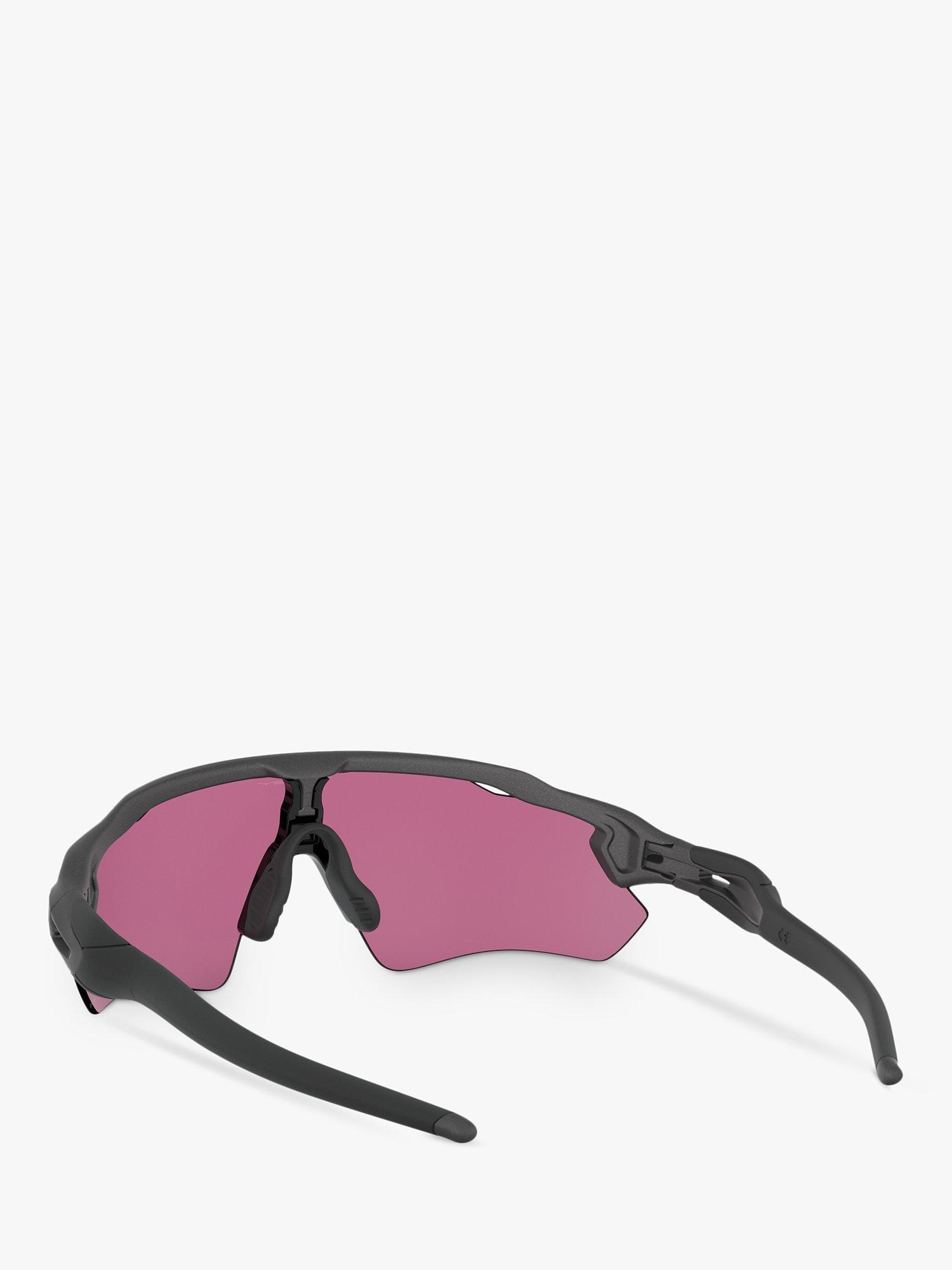 Product image 6 of 11, which shows Oakley OO9208 Men's Radar EV Path Wrap Sunglasses, Steel/Mirror Green
