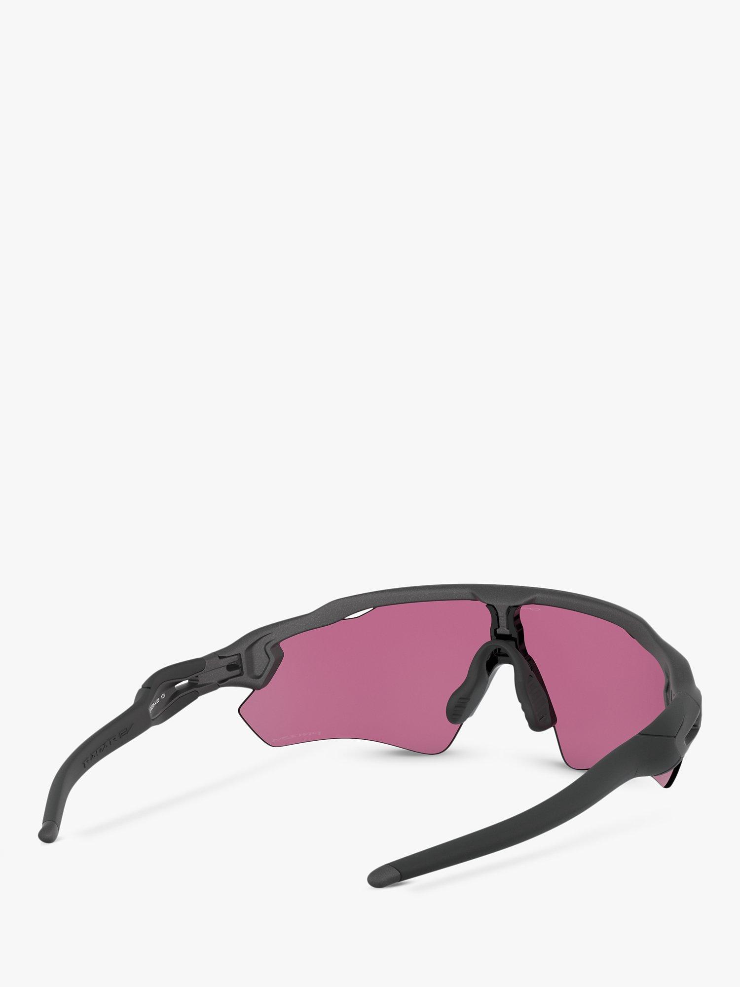 Product image 8 of 11, which shows Oakley OO9208 Men's Radar EV Path Wrap Sunglasses, Steel/Mirror Green