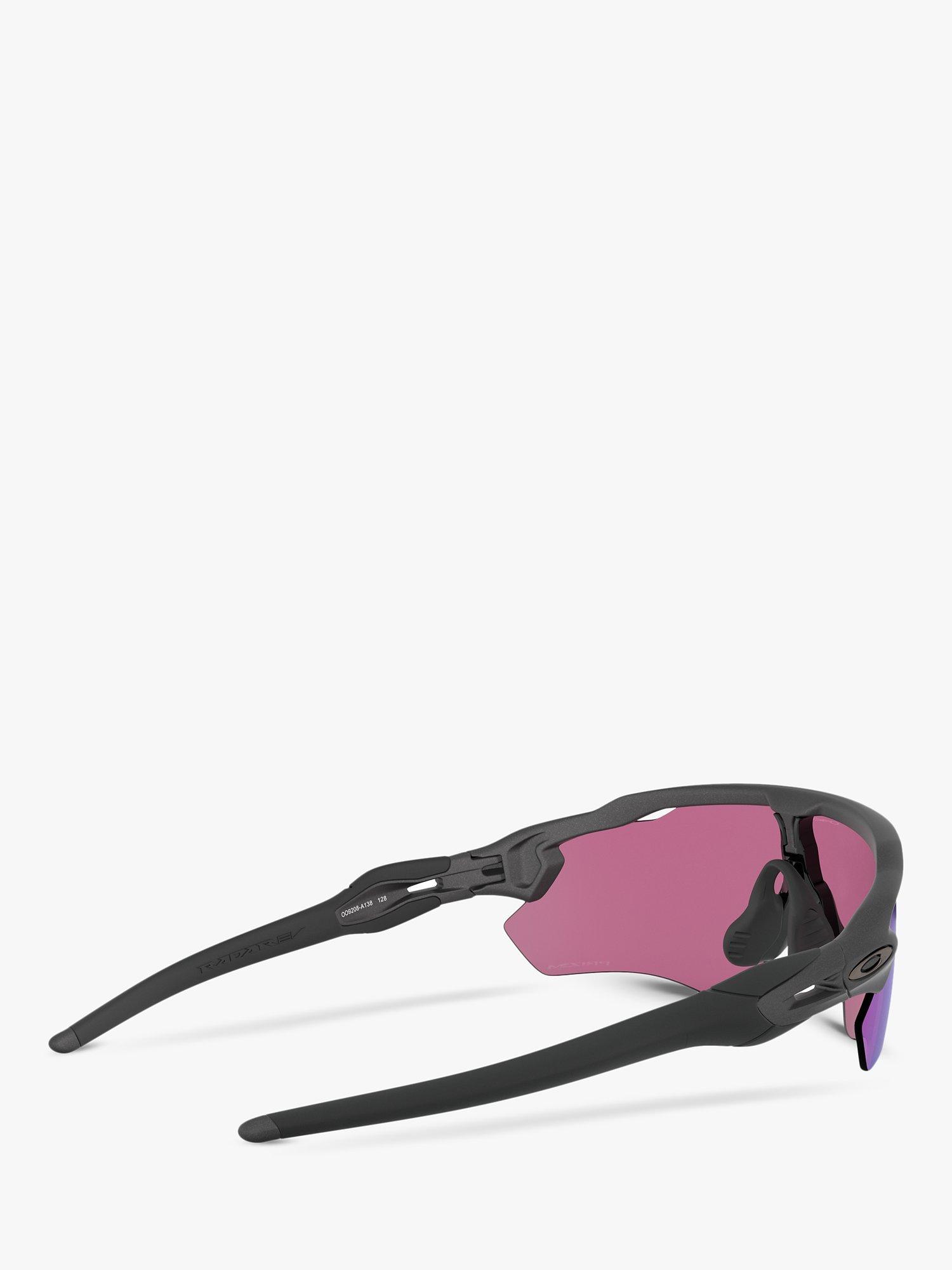 Product image 9 of 11, which shows Oakley OO9208 Men's Radar EV Path Wrap Sunglasses, Steel/Mirror Green