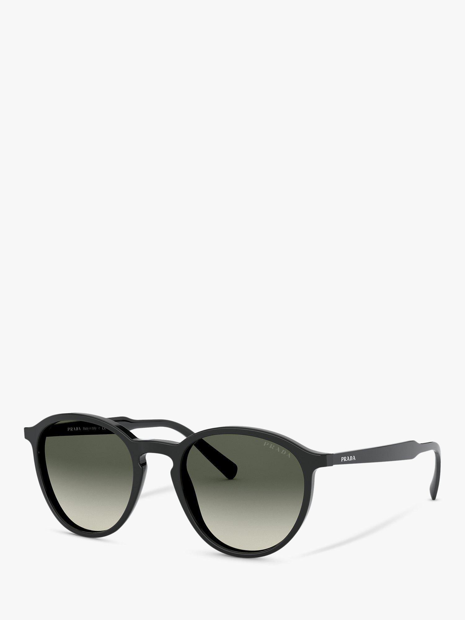 Product image 1 of 11, which shows Prada PR 05XS Round Sunglasses, Black