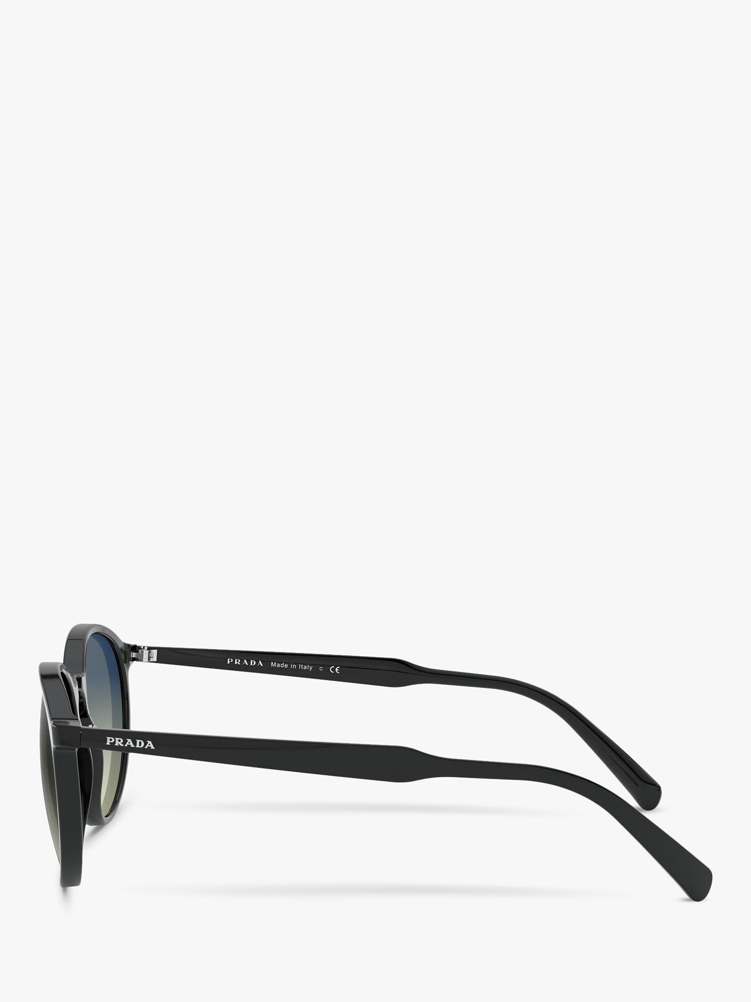 Product image 4 of 11, which shows Prada PR 05XS Round Sunglasses, Black