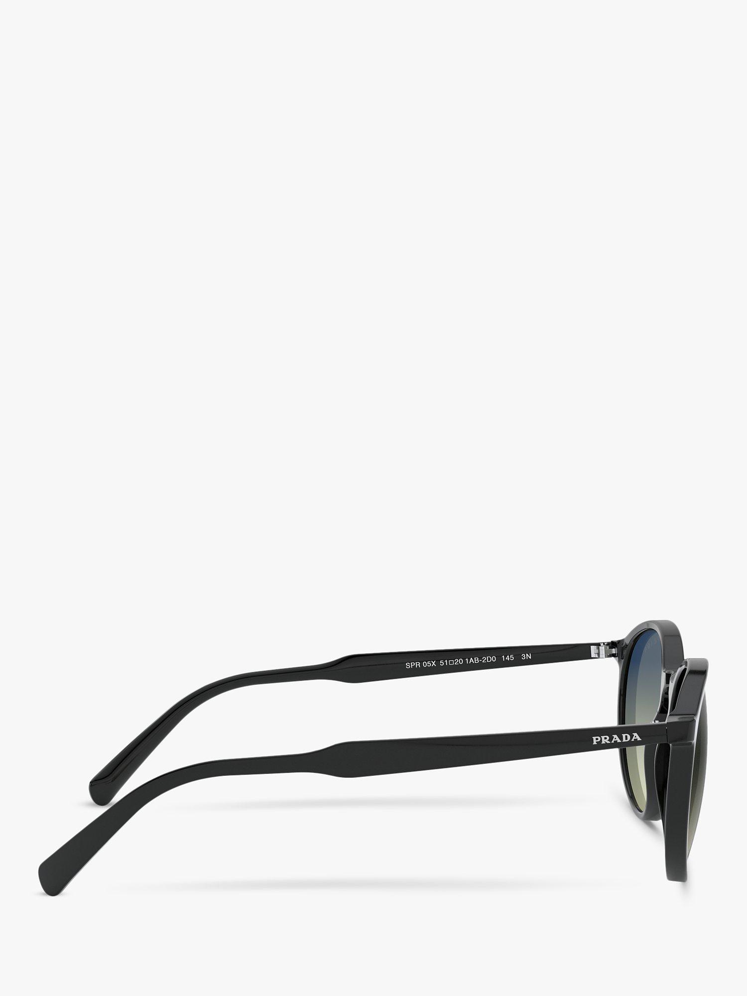 Product image 10 of 11, which shows Prada PR 05XS Round Sunglasses, Black