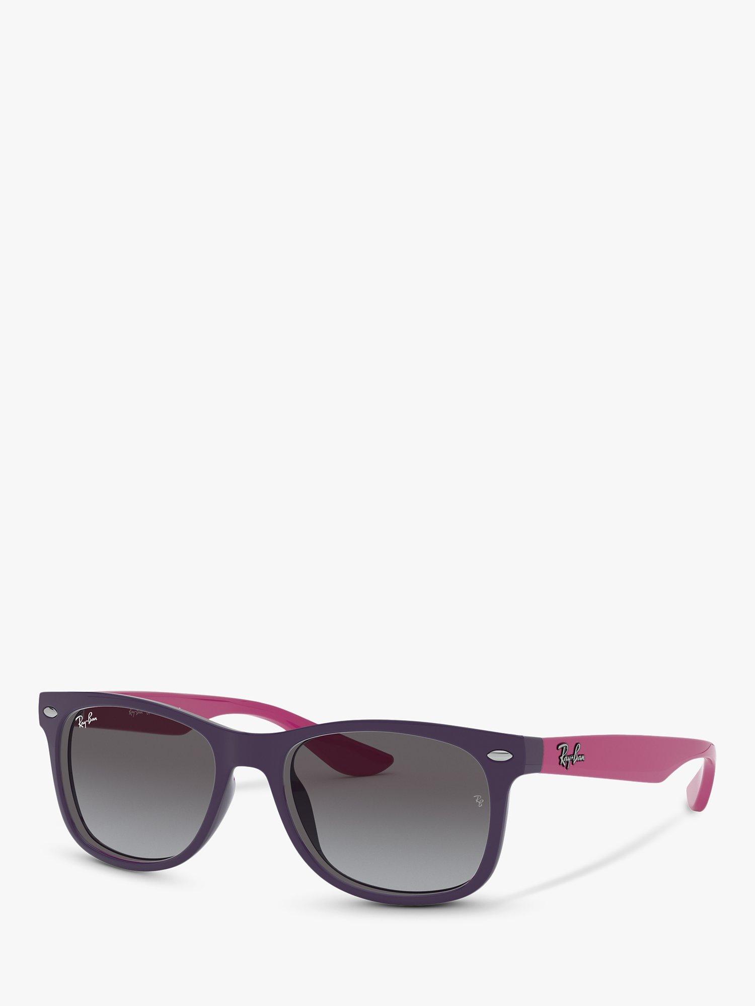 Ray Ban Junior RJ9052S Unisex Wayfarer Sunglasses Violet Grey Gradient