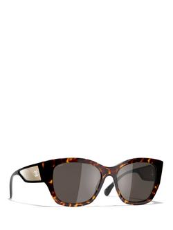CHANEL Irregular Sunglasses CH5429 Dark Havana/Black, Dark Havana/Black